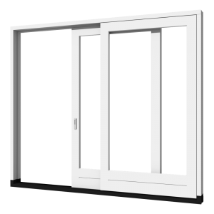 2-delige houten schuifpui