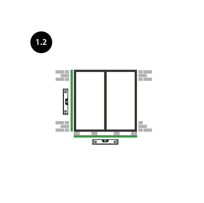 Houten schuifpui plaatsen stap 1.2